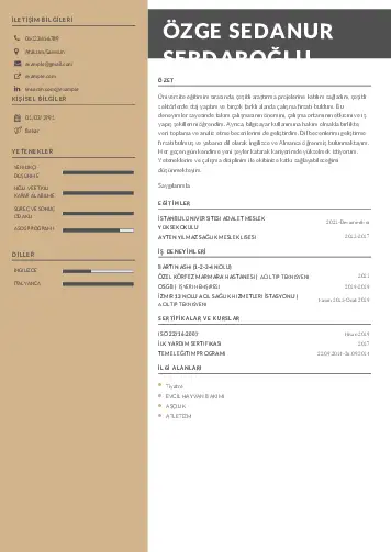 Acil Tıp Teknisyeni CV Örnekleri cv indir